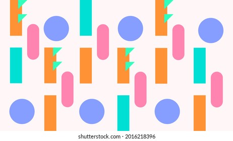 PLANTILLA DE VECTOR DE DISEÑO DE COLOR PLANO GEOMÉTRICO ABSTRACTO PARA EL DISEÑO DE LA TAPA DE PAPEL 