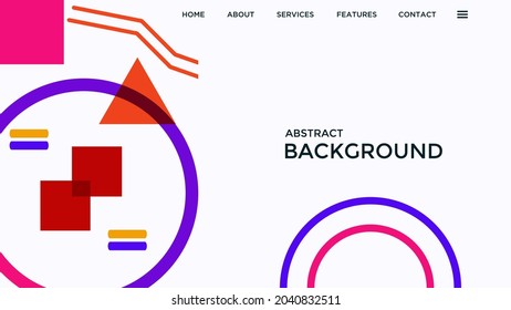 ABSTRACT GEOMETRIC BACKGROUND FLAT COLOR DESIGN VECTOR TEMPLATE FOR WALLPAPER COVER DESIGN 