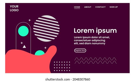 ABSTRACT GEOMETRIC BACKGROUND FLAT COLOR DESIGN VECTOR TEMPLATE FOR WALLPAPER, COVER DESIGN, HOMEPAGE DESIGN