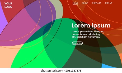 ABSTRACT GEOMETRIC BACKGROUND FLAT COLOR DESIGN VECTOR TEMPLATE FOR WALLPAPER, COVER DESIGN, HOMEPAGE DESIGN