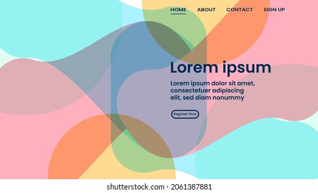 ABSTRACT GEOMETRIC BACKGROUND FLAT COLOR DESIGN VECTOR TEMPLATE FOR WALLPAPER, COVER DESIGN, HOMEPAGE DESIGN