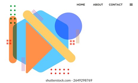 VECTOR DE PLANTILLA DE DISEÑO DE COLOR PLANO DE FONDO GEOMÉTRICO Abstractas PARA FONDO DE PANTALLA, DISEÑO DE CUBIERTA, DISEÑO DE PÁGINA DE INICIO