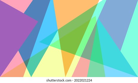 ABSTRACT GEOMETRIC BACKGROUND FLAT COLORFUL DESIGN VECTOR TEMPLATE FOR WALLPAPER COVER DESIGN 