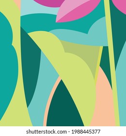 abstract geometric background of flat images for fabric patterns, print paintings, card designs, posters. Cubism painting. pastel colors.