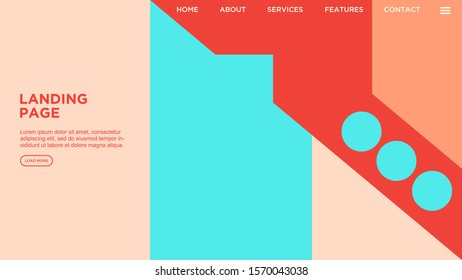 ABSTRACT GEOMETRIC BACKGROUND FLAT PASTEL COLOR WITH COPY SPACE AREA DESIGN VECTOR TEMPLATE FOR WALLPAPER COVER DESIGN 