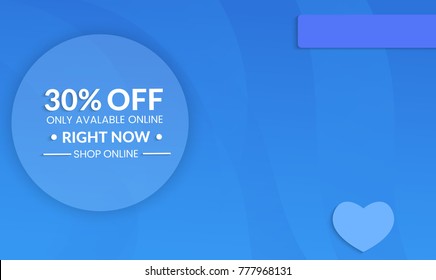  Abstract geometric background with floral shapes.Modern template for social media banner. Contemporary material design with realistic shadow over flat gradient background.