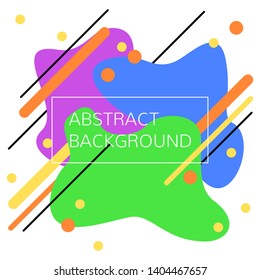 Abstract geometric background with flowing liquid shapes. Layout. Vector.