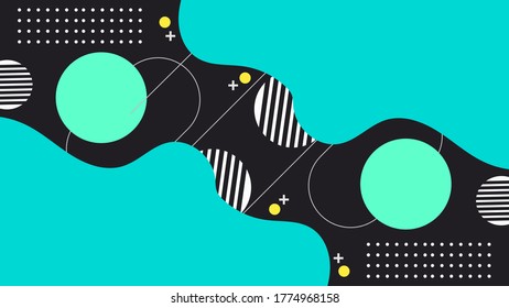 ABSTRACT GEOMETRIC BACKGROUND FLUID DESIGN VECTOR TEMPLATE FOR WALLPAPER COVER DESIGN 