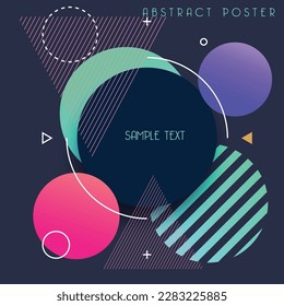 Abstract geometric background. Fluid shapes composition