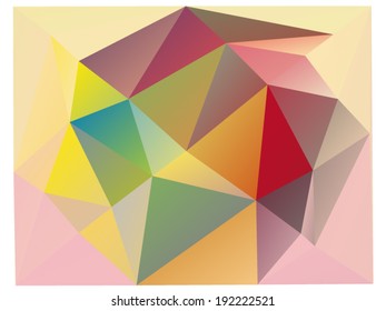Abstract geometric background formed by triangular polygons
