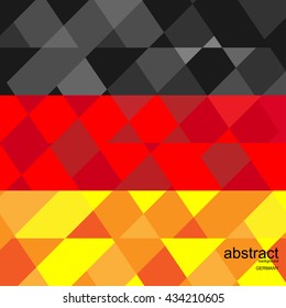 Abstract geometric background in German flag