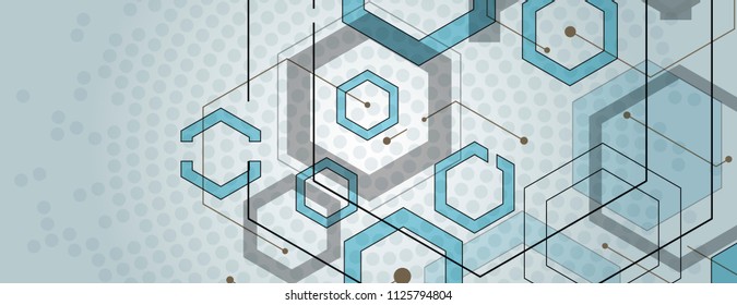 Abstract geometric background with gexagon shapes.