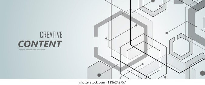 Abstract geometric background with gexagon shapes.