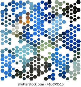 Abstract geometric background with gifferent hexagons