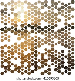 Abstract geometric background with gifferent hexagons