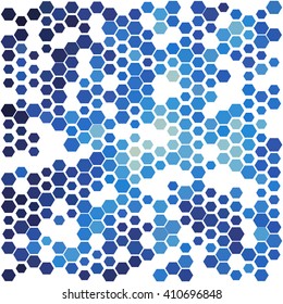 Abstract geometric background with gifferent hexagons