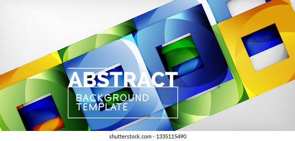 Resumo geométrico. Composição de formas quadradas brilhantes em cinza, modelo de estilo minimalista com copyspace. Design vetorial