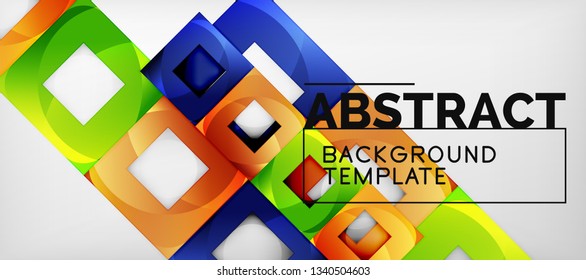 Resumo geométrico. Composição de formas quadradas brilhantes em cinza, modelo de estilo minimalista com copyspace. Design vetorial