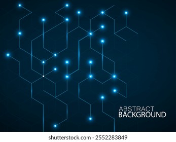 Fundo geométrico abstrato com cubos brilhantes. Conceito de tecnologia geométrica com linhas e pontos