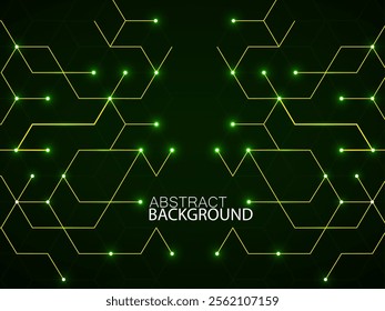 Abstract geometric background with glowing cubes. Geometrical technology concept with lines and points