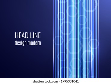 Abstract geometric background, glowing lines and hexagons. Design for brochure, presentation, poster, flyer, print, advertisement, banner website Vector illustration
