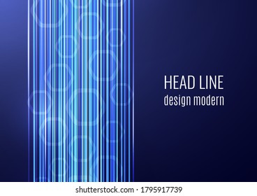 Abstract geometric background, glowing lines and hexagons. Design for brochure, presentation, poster, flyer, print, advertisement, banner website Vector illustration
