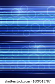 Abstract geometric background, glowing lines and hexagons. Design for brochure, presentation, poster, flyer, print, advertisement, banner website Vector illustration