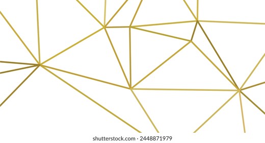 abstract geometric background with gold lines triangles