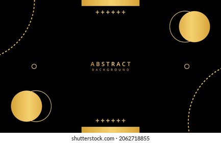 abstract geometric background with gold shape, vintage background, classic landing page concept vector.