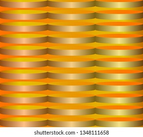 Abstract geometric background in gold and yellow, volume simulation 