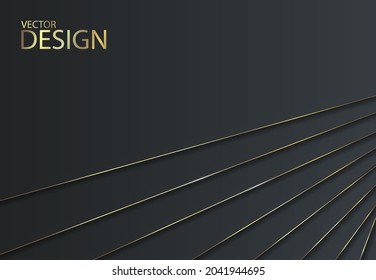 Abstract geometric background with golden shapes. Modern cover design.