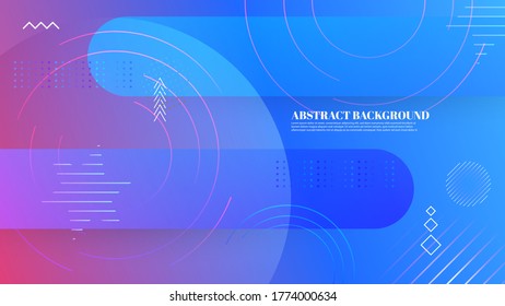 Abstract geometric background with gradient blue color