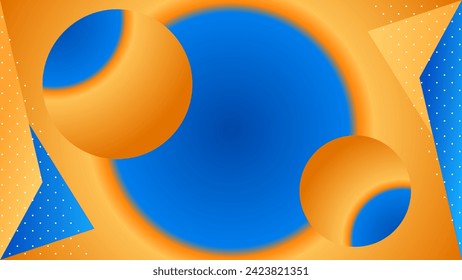 ABSTRACT GEOMETRIC BACKGROUND GRADIENT BLUE ORANGE  COLOR WITH GEOMETRIC SHAPES DESIGN VECTOR TEMPLATE GOOD FOR MODERN WEBSITE, WALLPAPER, COVER DESIGN 