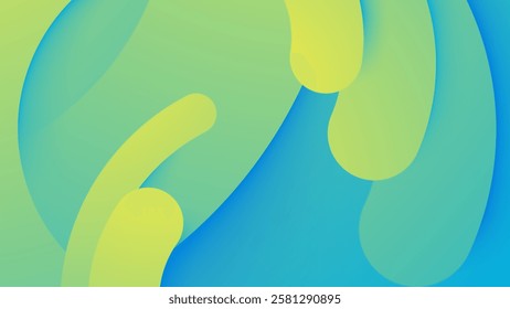 Abstract geometric background gradient circles shape composition design vector