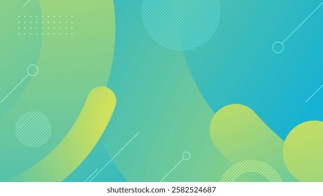 Abstract geometric background gradient circles shape composition design vector