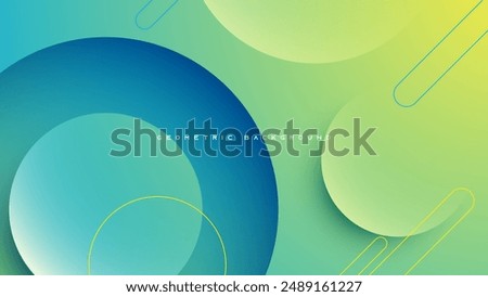Abstract geometric background gradient circles shape composition design vector