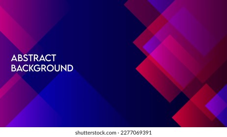 Abstract geometric background with gradient color in blue and red color