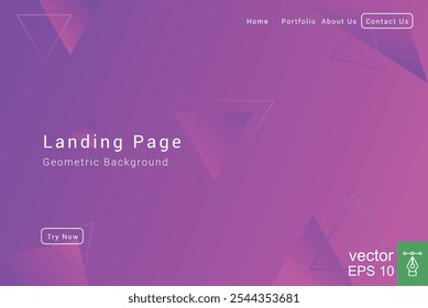 Abstract geometric background gradient color. Dynamic shapes composition. Futuristic design landing page, web header, banner. Vector illustration EPS 10.