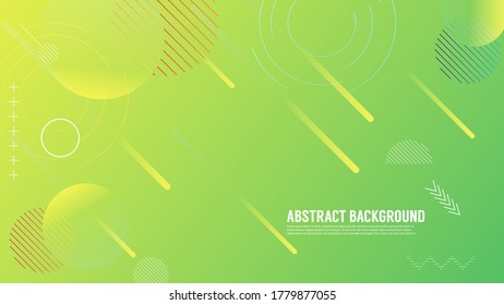 Abstract geometric background with gradient green color