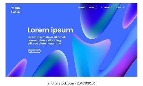 ABSTRACT GEOMETRIC BACKGROUND GRADIENT LIQUID COLOR DESIGN VECTOR TEMPLATE FOR WALLPAPER, COVER DESIGN, HOMEPAGE DESIGN