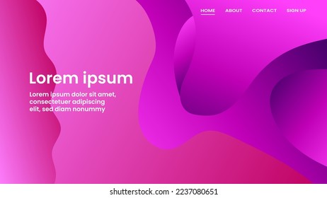 ABSTRAKTER GEOMETRISCHER HINTERGRUND GRADIENT MAGENTA FARBDESIGN VEKTORVORLAGE GUT FÜR MODERNE WEBSITE, WALLPAPER, DECKDESIGN 