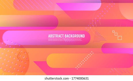 Abstract geometric background with gradient orange color