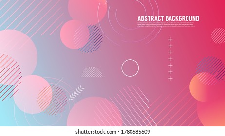 Resumen de fondo geométrico con color rojo degradado