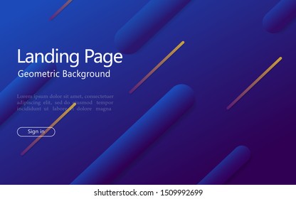 Abstract geometric background with gradient shape, line for website landing page. Design pattern with abstract dynamic shape and motion 3d effect. Digital vector background.