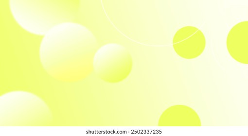 Gradiente de fondo geométrico Abstractas Bokeh amarillo claro suave para el fondo de negocios gráficos Tecnología de alta tecnología Ilustración de diseño digital Fondo de Plantilla de Web Fondo de escritorio Burbujas de Fondo de pantalla