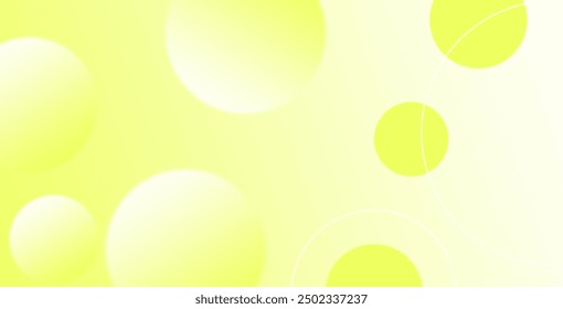 Gradiente de fondo geométrico Abstractas Bokeh amarillo claro suave para el fondo de negocios gráficos Tecnología de alta tecnología Ilustración de diseño digital Fondo de Plantilla de Web Fondo de escritorio Burbujas de Fondo de pantalla