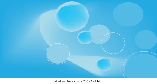 Abstract geometric background gradient soft light blue bokeh for Graphic Business background hitech technology digital design illustration web template background backdrop desktop wallpaper bubbles