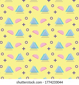 abstract geometric background graphic design memphis seamless pattern 80s 90s style vector illustration