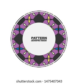  Abstract geometric background. Graphic illustration Circle ornament. Round frame, rosette. Native american (indian) round pattern, vector.