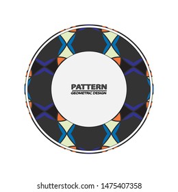  Abstract geometric background. Graphic illustration Circle ornament. Round frame, rosette. Native american (indian) round pattern, vector.
